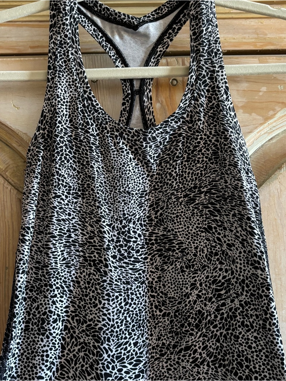 lululemon athletica Black and White Animal-Print Racerback Tank